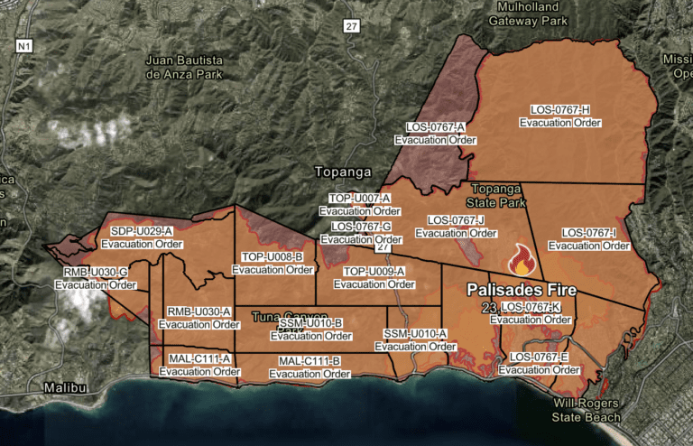 Palisades Fire Update: 77% Contained, 23,448 Acres Burned as of Friday, Jan. 24 at 6:24 a.m.